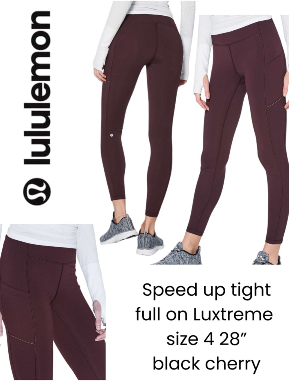 lululemon athletica High-Rise Performance Leggings - Black Cherry